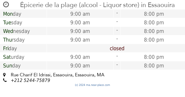 épicerie De La Plage Alcool Liquor Store Essaouira